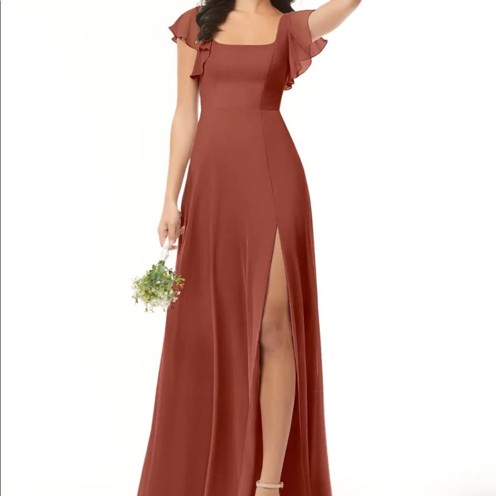 Azazie Bondi Bridesmaid Dress - Auburn - A12